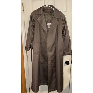 Worthington Trench Coat Size 10t Khaki System Piece Belted Long Jacket 80s 90s